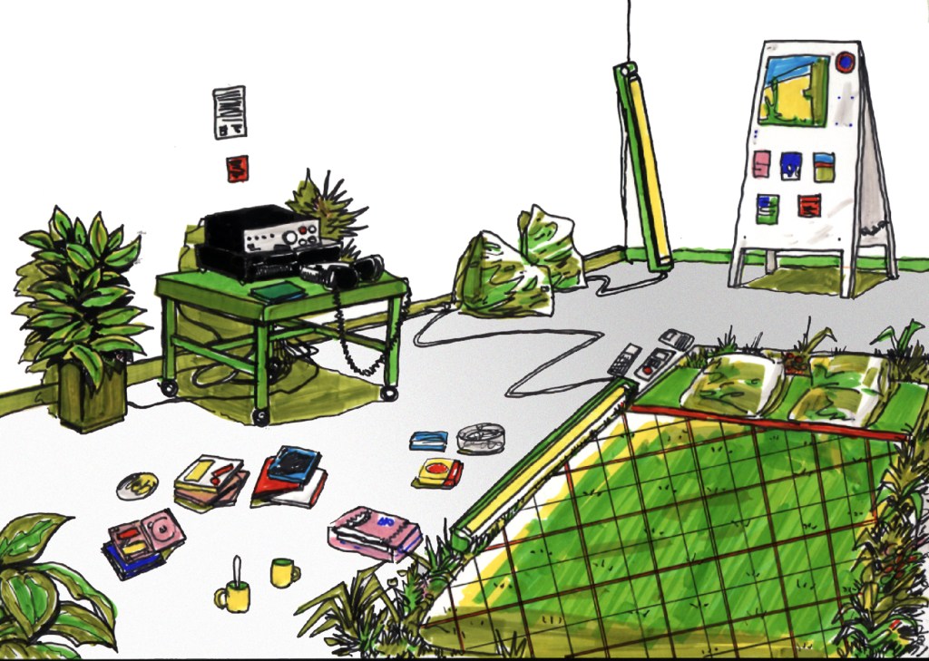 art contemporain contemporary art collectif d'artistes collective people alp le collectif alaplage affiche flyers cartes postales Hyper-ALP produits dérivés diffusion Pascal Marzo dessin dessin préparatoire croquis