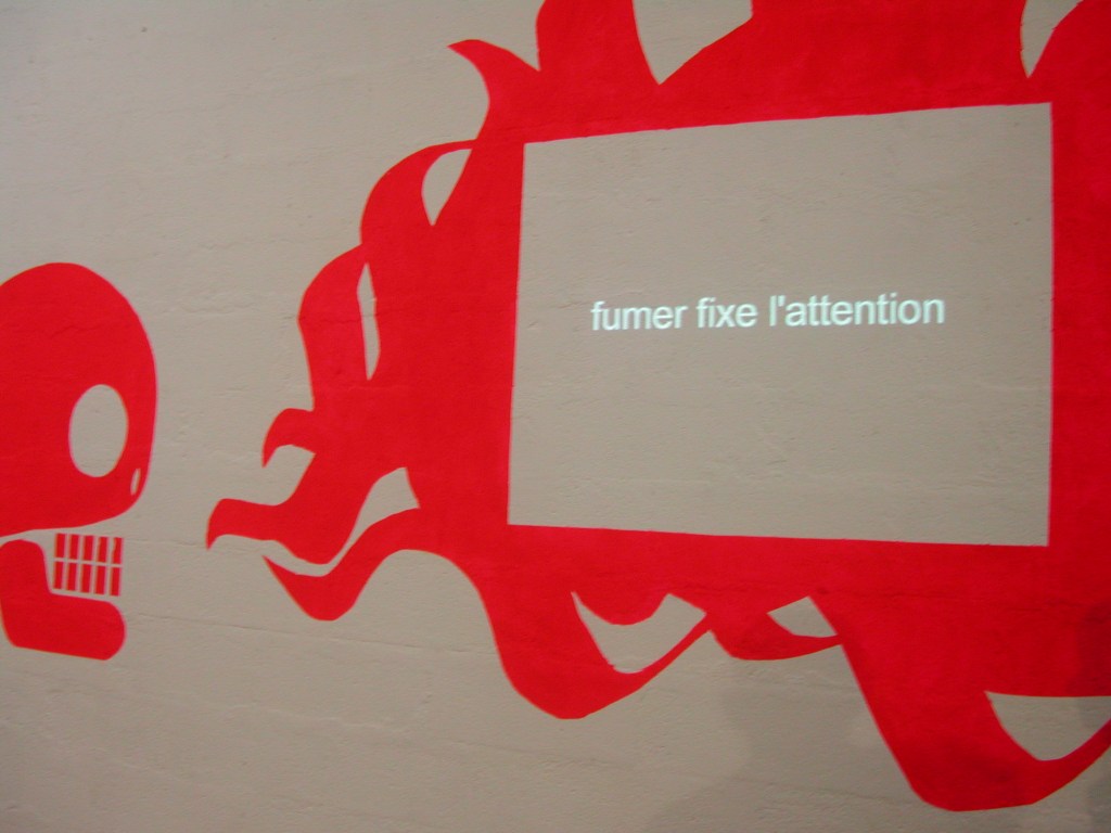 art contemporain contemporary art collectif d'artistes collective people alp le collectif alaplage installation David Bowie cigarette stickers trabendo Astérides Marseille skull