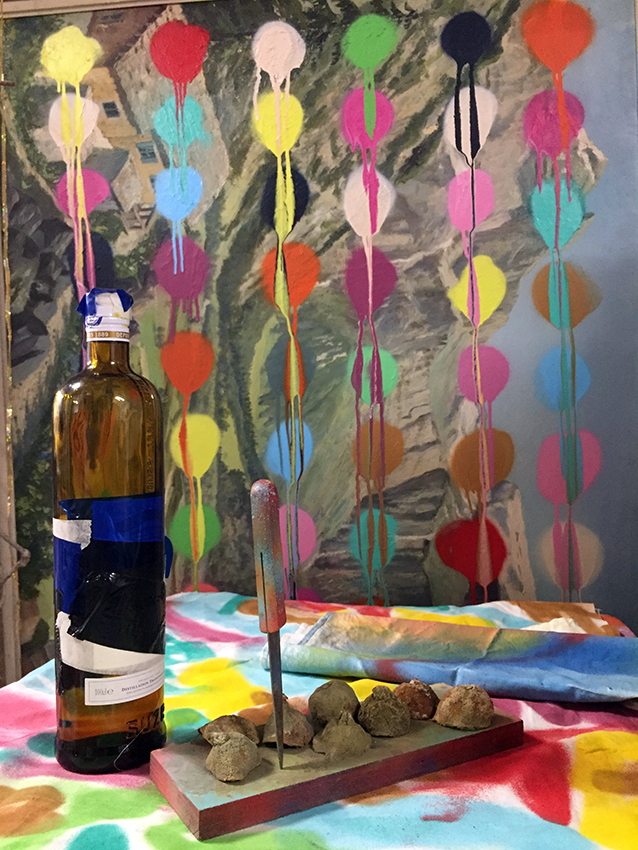 Manuel Pomar art contemporain contemporary art néon néon light enseigne neon sign signs Toulouse dérive amertume dessin histoire pop référence nature culture techniques mixtes mix media painting abstrait painting peinture peinture abstraite alcool Suze Campari cocktail bartender bar culture modernité Colors Pop culture appropriation