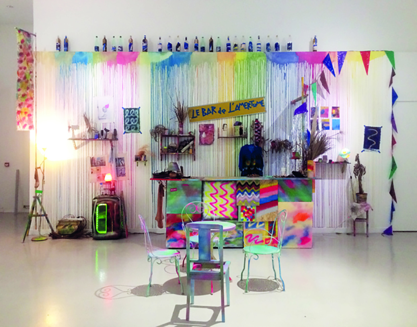 Manuel Pomar art contemporain contemporary art Toulouse dérive amertume dessin histoire pop référence nature culture techniques mixtes mix media painting abstrait painting peinture peinture abstraite alcool Suze Campari cocktail bartender bar culture modernité Colors Pop culture appropriation