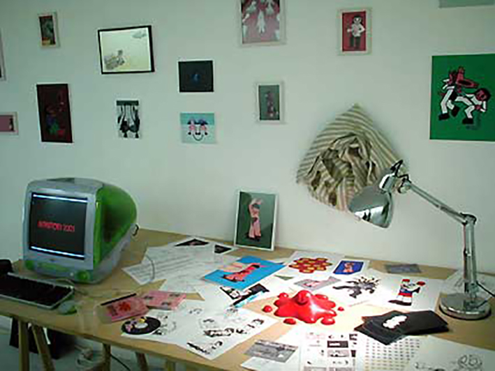 ALaPlage ALP le collectif art contemporain collectif d'artistes collective people vivons groupés alp le collectif alaplage Toulouse art contemporain contemporary art artist run space Occitanie années 90 nineties boulevard des Minimes fleuriste enseigne étudiants apprentis Guillaume Pinard Vanités Contemporaines ConCon animation dessin animé logiciel Flash